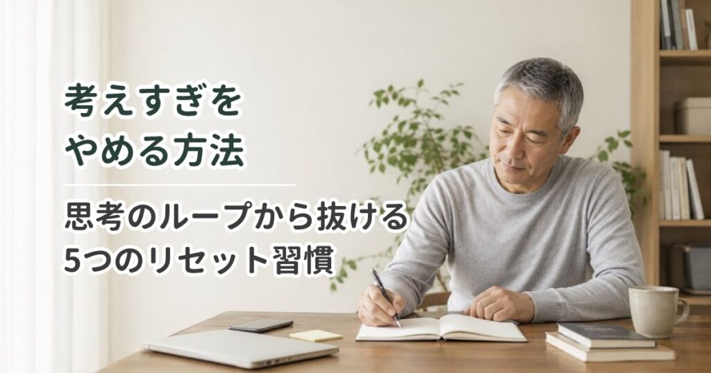考えすぎをやめる方法｜思考のループから抜ける5つのリセット習慣