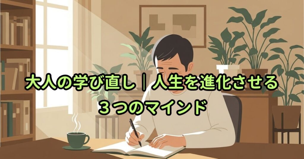大人の学び直し|人生を進化させる3つのマインド