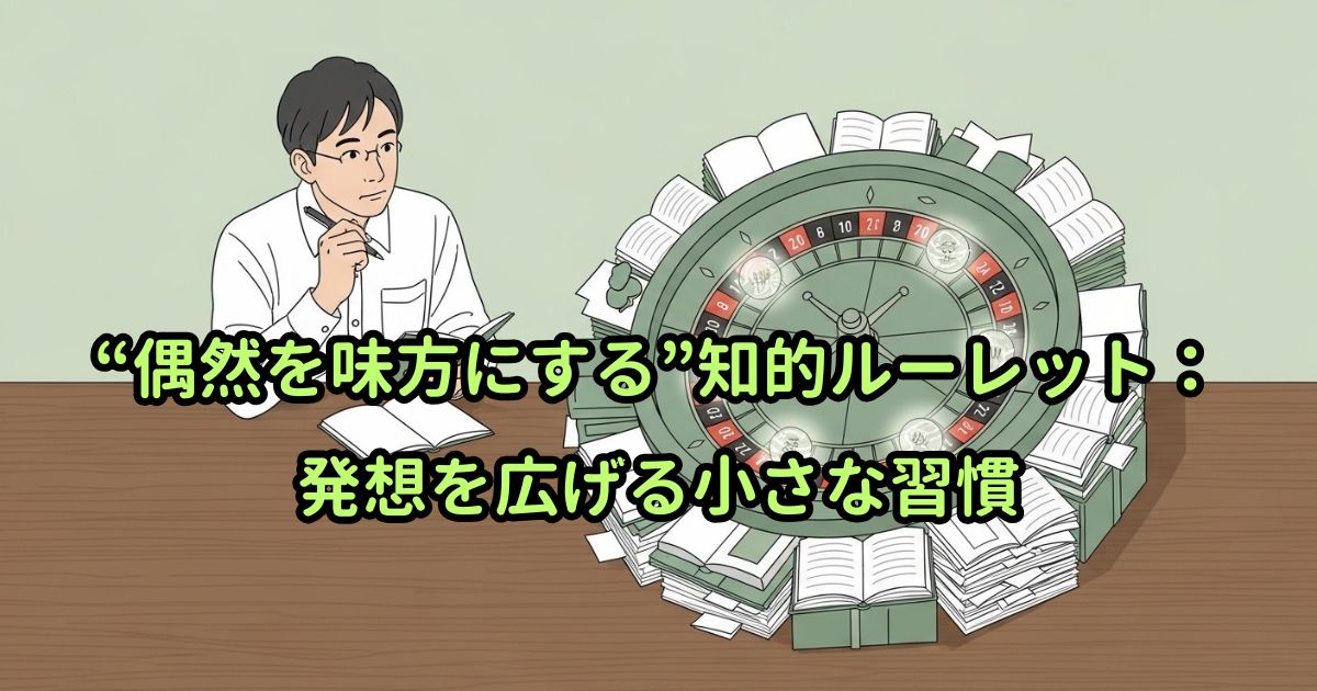 “偶然を味方にする”知的ルーレット:発想を広げる小さな習慣