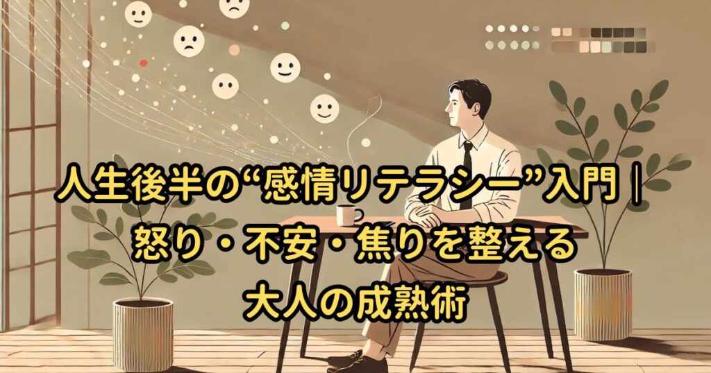 人生後半の“感情リテラシー”入門｜怒り・不安・焦りを整える大人の成熟術