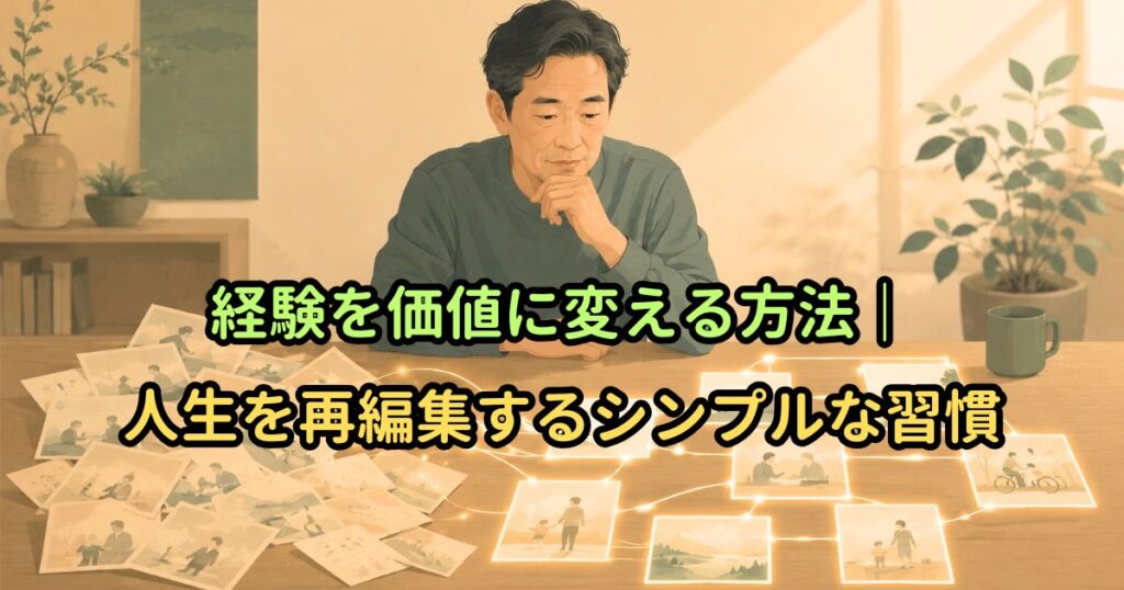 経験を価値に変える方法｜人生を再編集するシンプルな習慣