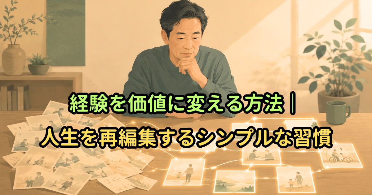 経験を価値に変える方法|人生を再編集するシンプルな習慣