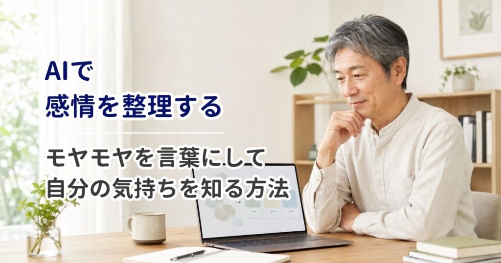 AIで感情を整理する｜モヤモヤを言葉にして自分の気持ちを知る方法