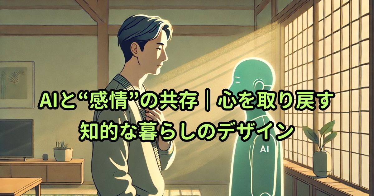 AIと“感情”の共存|心を取り戻す知的な暮らしのデザイン