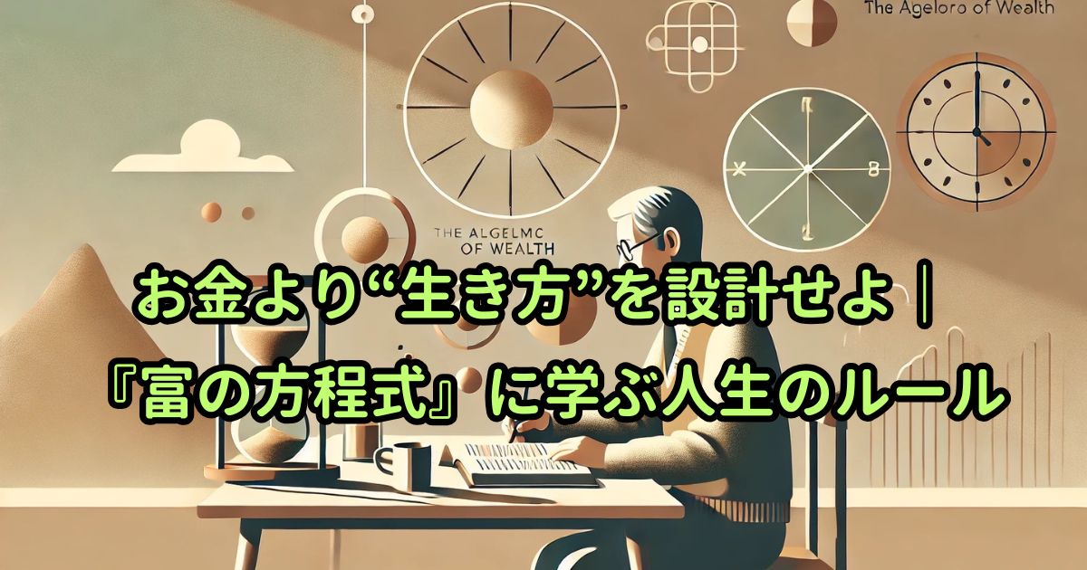 お金より“生き方”を設計せよ｜『富の方程式』に学ぶ人生のルール