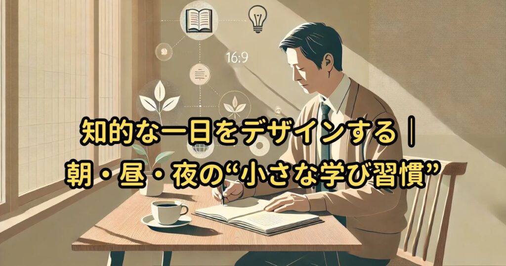 知的な一日をデザインする｜朝・昼・夜の“小さな学び習慣”