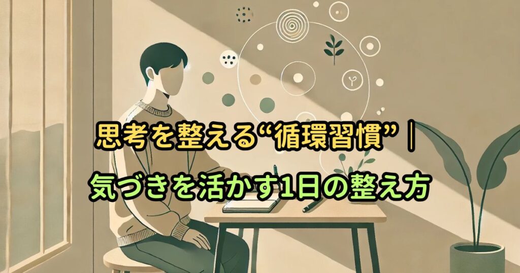 思考を整える“循環習慣”｜気づきを活かす1日の整え方