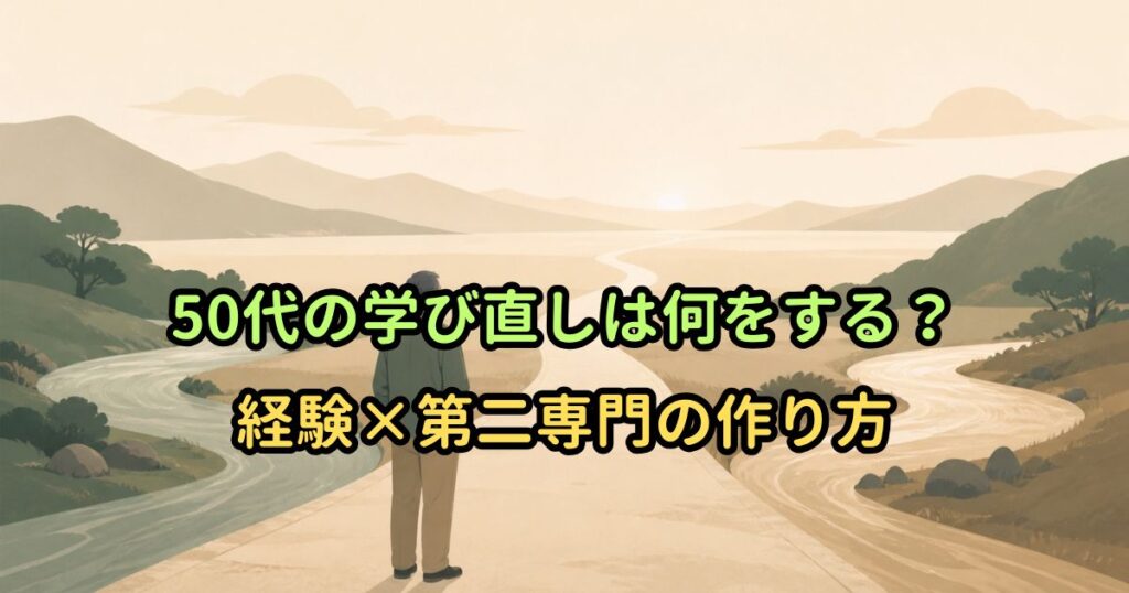 50代の学び直しは何をする？経験×第二専門の作り方