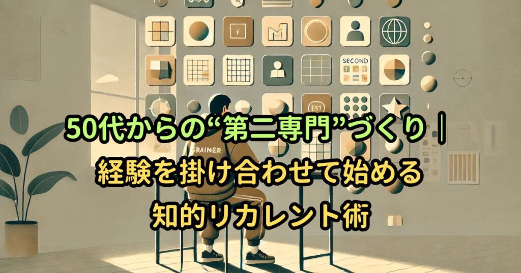 50代からの“第二専門”づくり|経験を掛け合わせて始める知的リカレント術