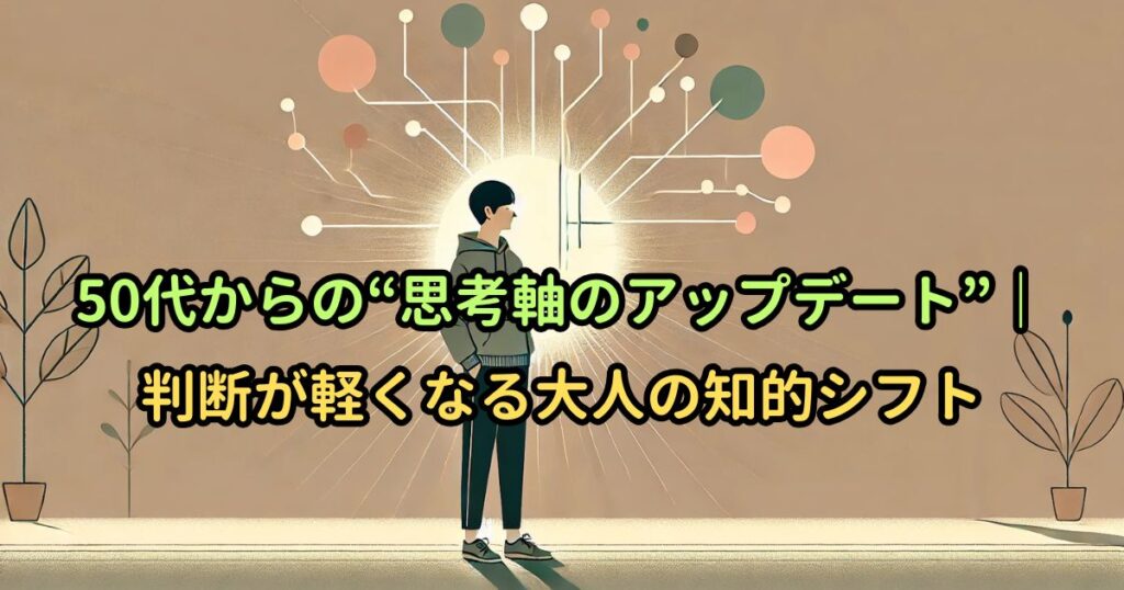 50代からの“思考軸のアップデート”|判断が軽くなる大人の知的シフト