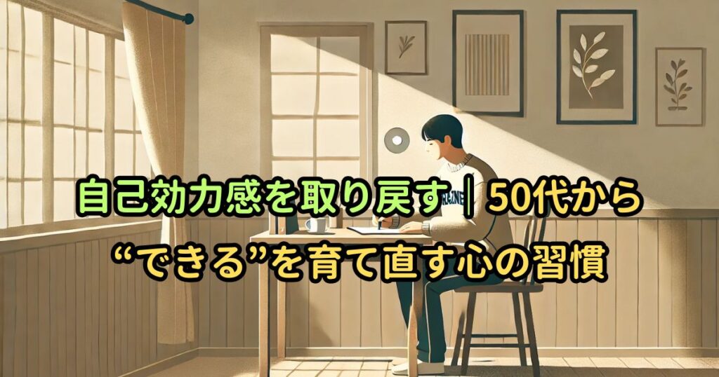 自己効力感を取り戻す｜50代から“できる”を育て直す心の習慣