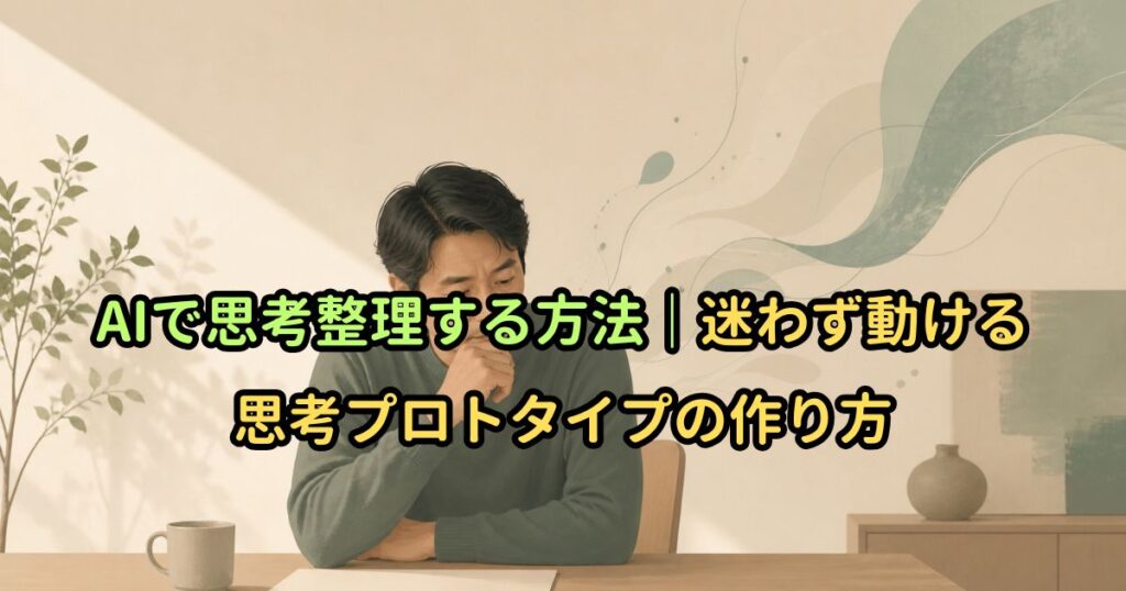 AIで思考整理する方法｜迷わず動ける思考プロトタイプの作り方