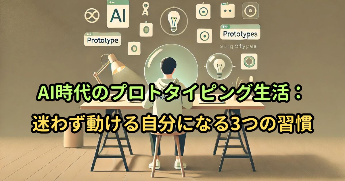 AI時代のプロトタイピング生活：迷わず動ける自分になる3つの習慣