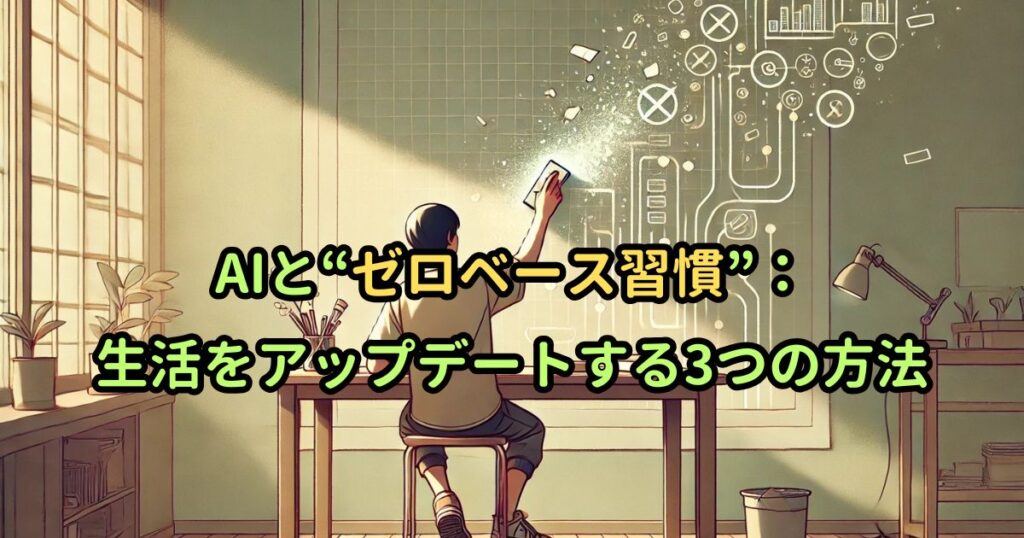 AIと“ゼロベース習慣”:生活をアップデートする3つの方法