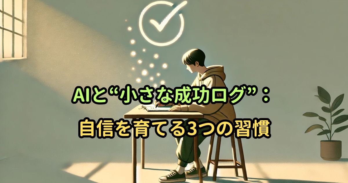AIと“小さな成功ログ”：自信を育てる3つの習慣