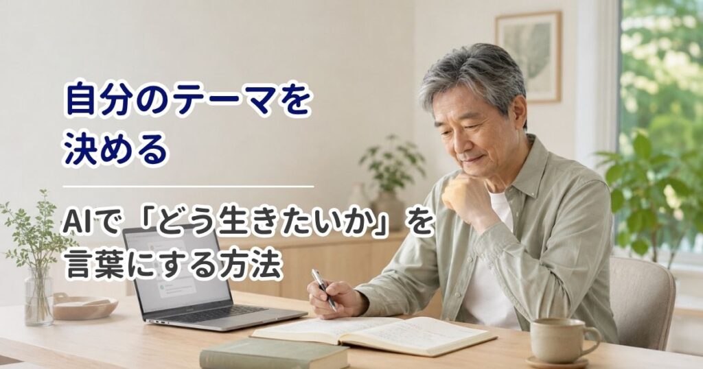 自分のテーマを決める｜AIで「どう生きたいか」を言葉にする方法
