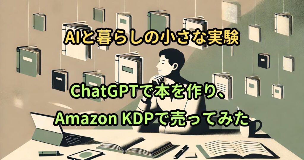 ChatGPTで本を作り、Amazon KDPで売ってみた｜AIと暮らしの小さな実験