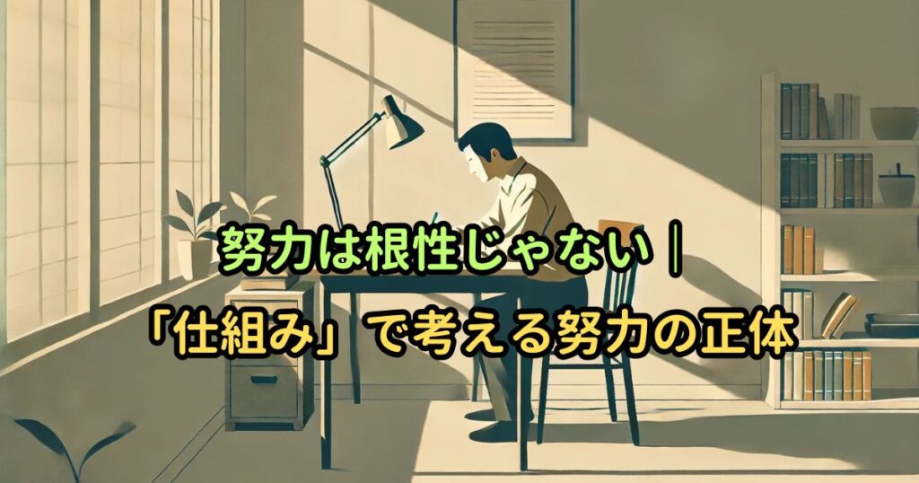 努力は根性じゃない｜「仕組み」で考える努力の正体