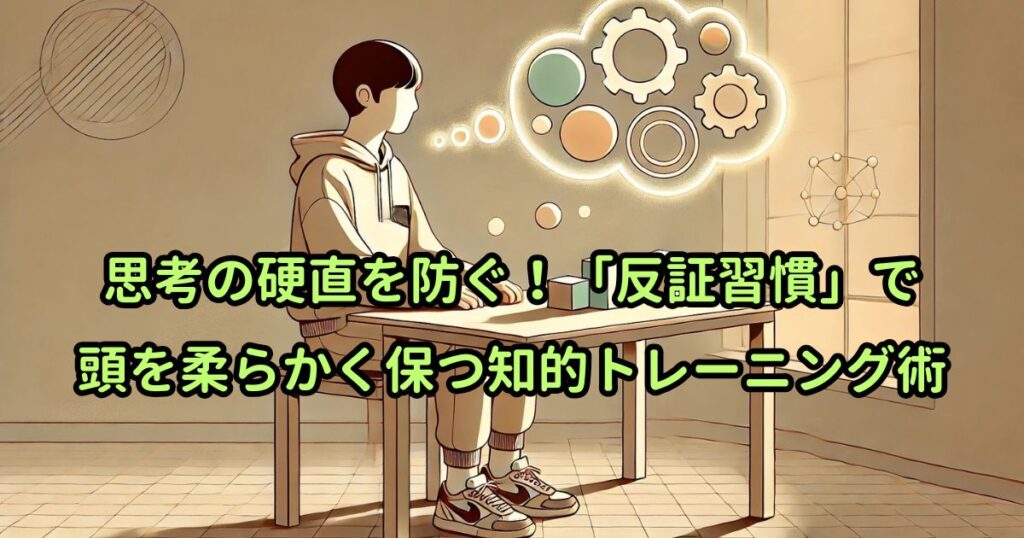 思考の硬直を防ぐ！「反証習慣」で頭を柔らかく保つ知的トレーニング術