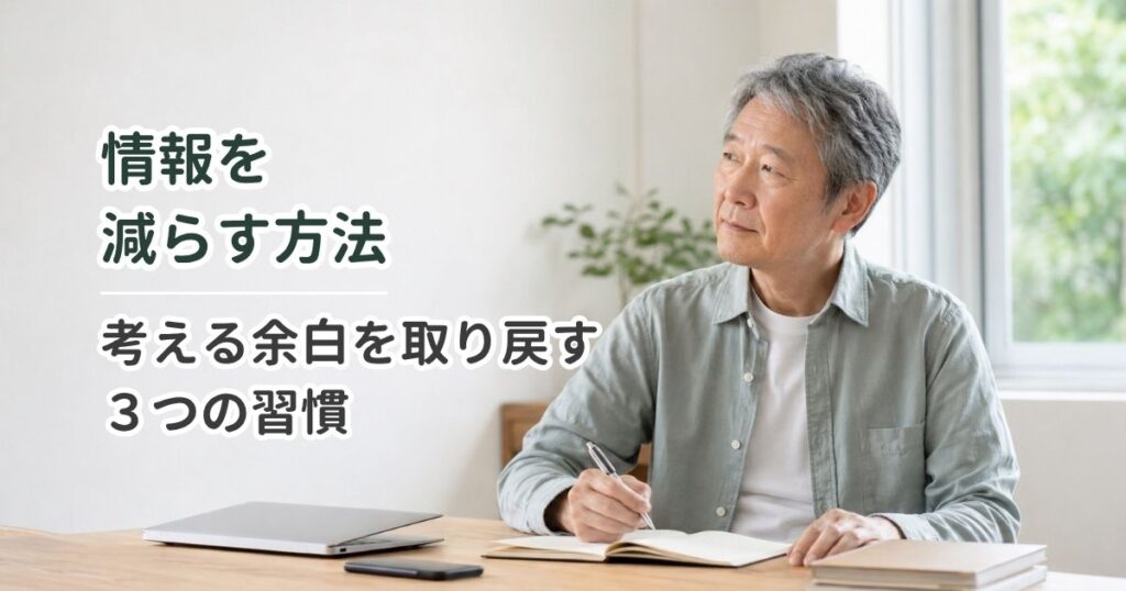 情報を減らす方法｜考える余白を取り戻す3つの習慣