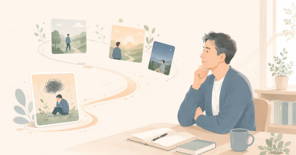 物語にすると、出来事との距離が少し変わる