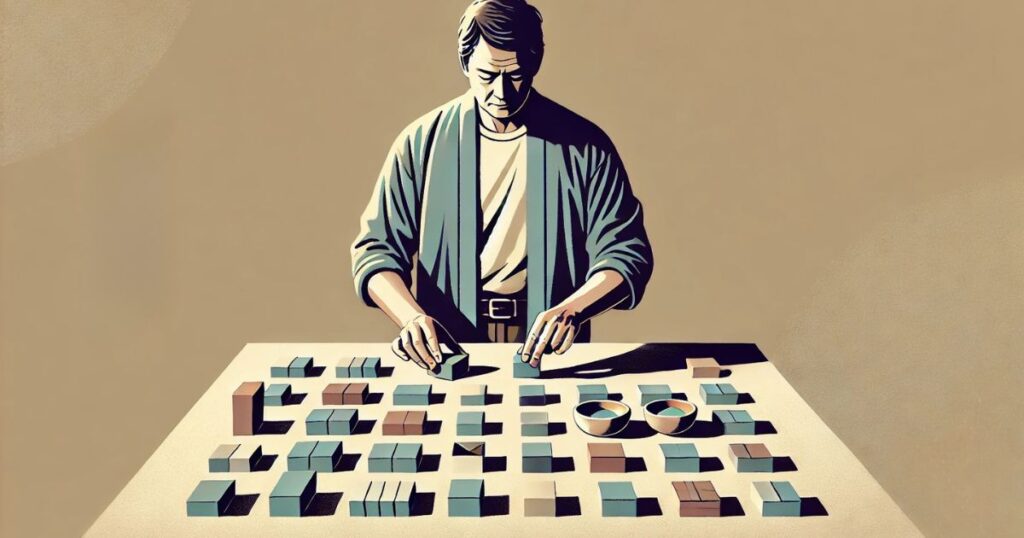 日々の習慣や思考を表すブロックを穏やかに整える