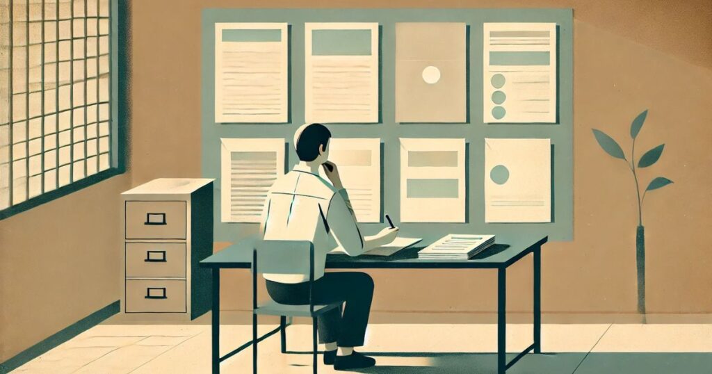 全体の構造を静かに感じ取っている