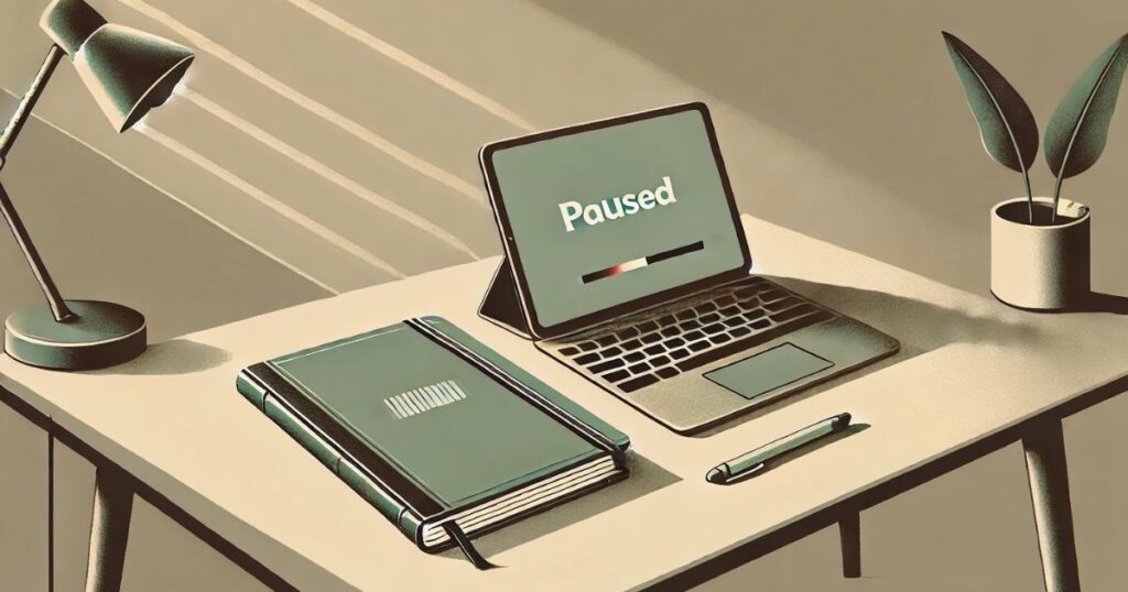 決断を一時的に預けるような静かな机上