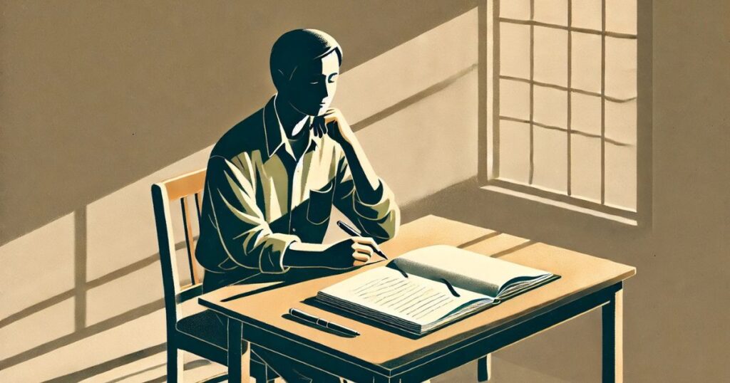 静かな朝の一時停止