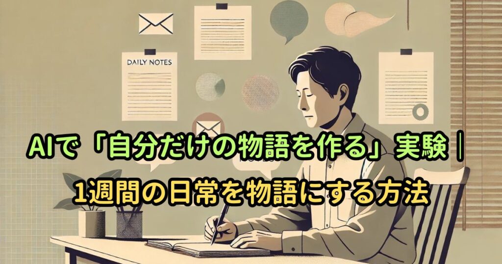 AIで「自分だけの物語を作る」実験｜1週間の日常を物語にする方法