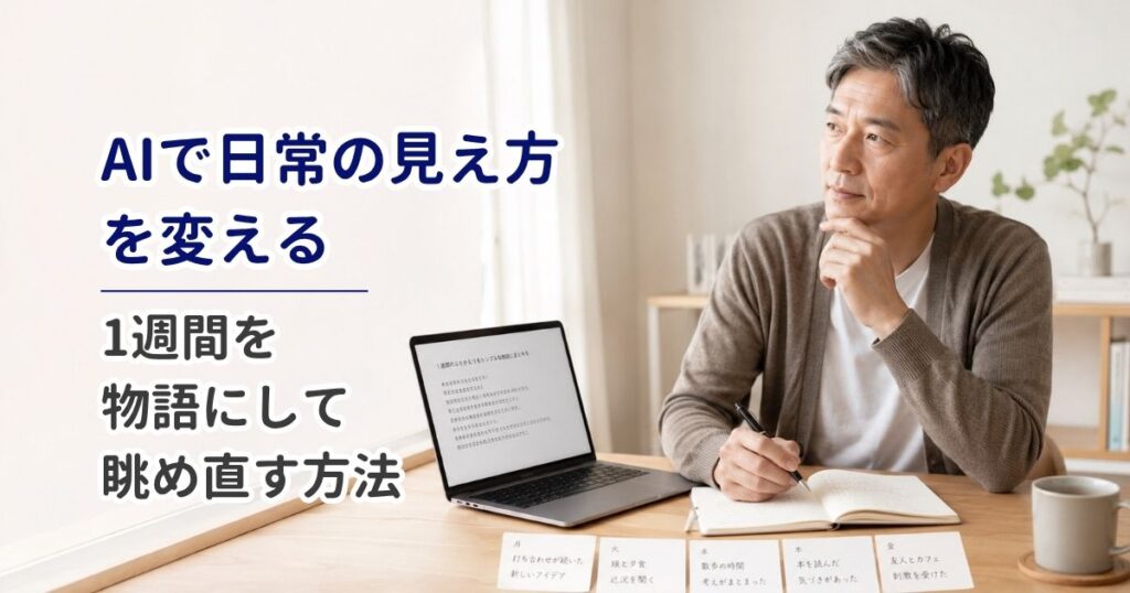 AIで日常の見え方を変える｜1週間を「物語」にして眺め直す方法
