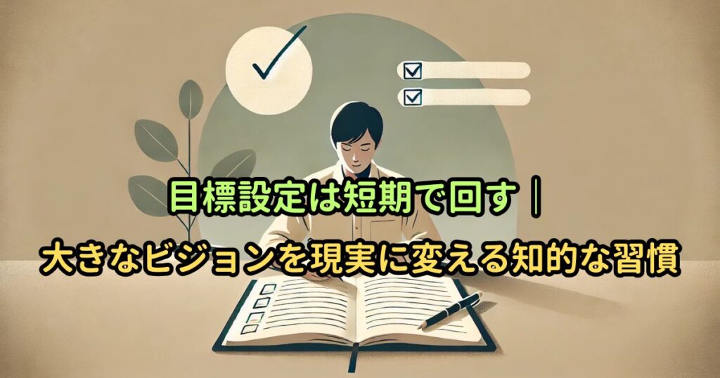 目標設定は短期で回す｜大きなビジョンを現実に変える知的な習慣