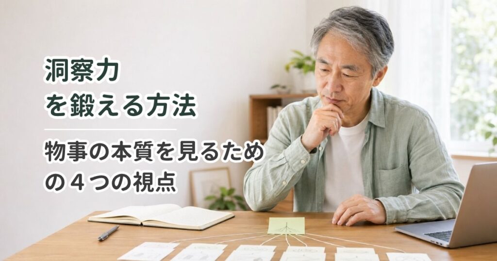 洞察力を鍛える方法｜物事の本質を見るための4つの視点