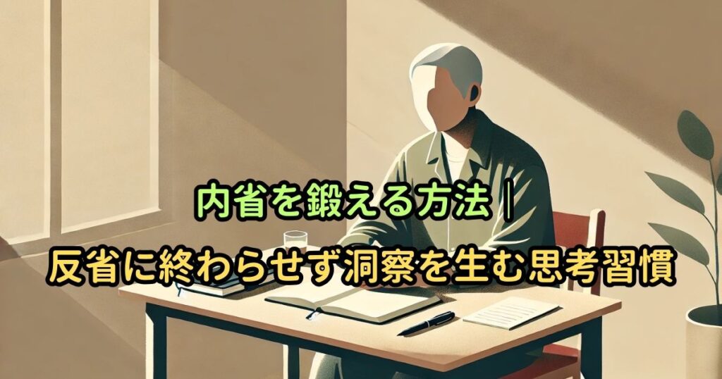 内省を鍛える方法｜反省に終わらせず洞察を生む思考習慣