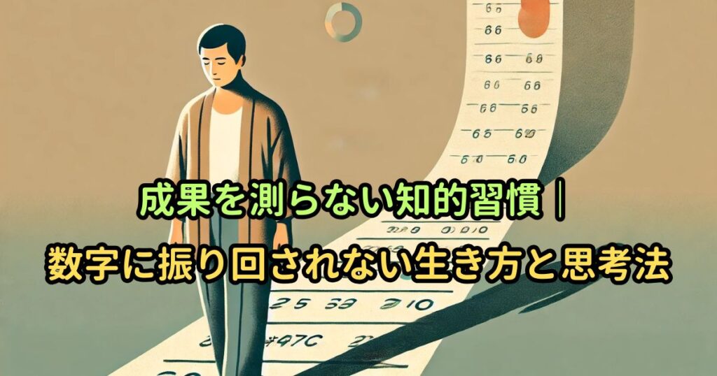 成果を測らない知的習慣｜数字に振り回されない生き方と思考法