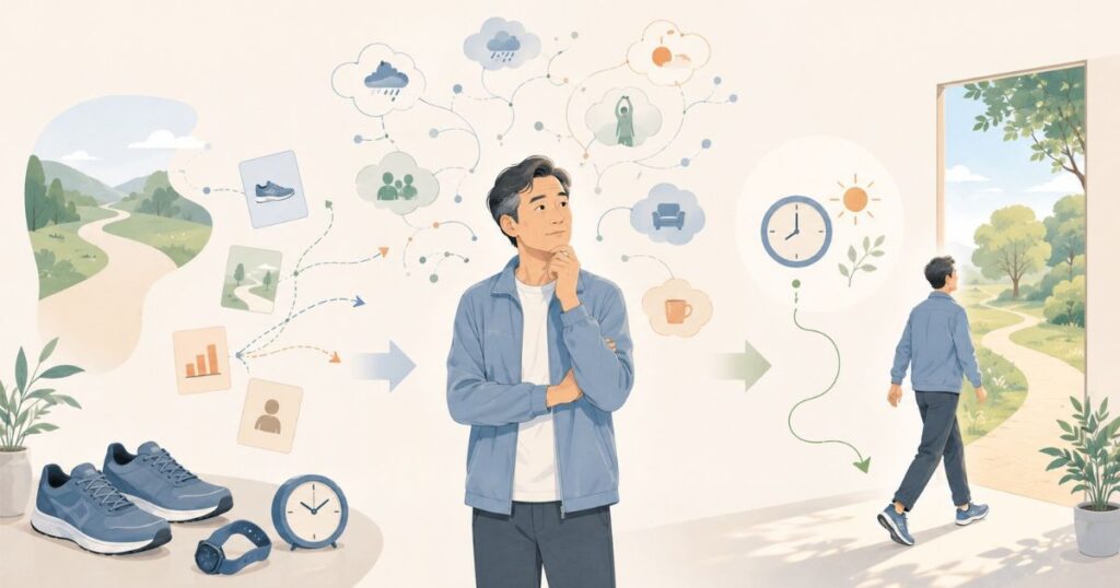 ウォーキングが続かないのは、意志が弱いからではない
