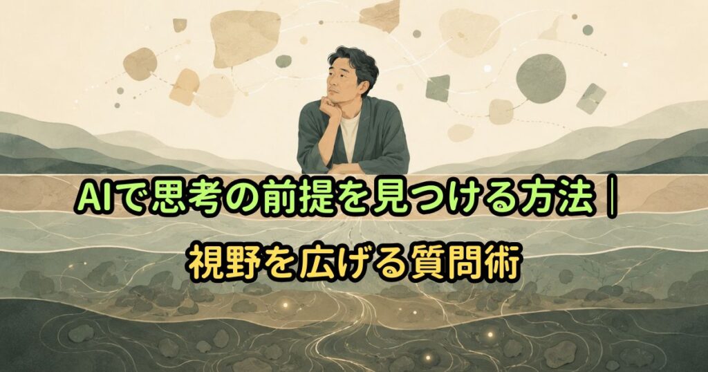 AIで思考の前提を見つける方法｜視野を広げる質問術