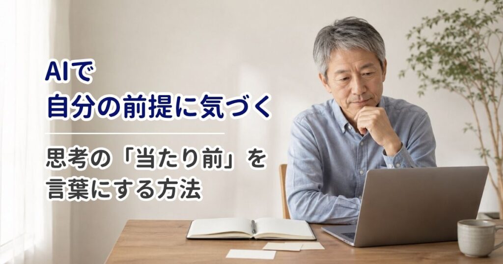 AIで自分の前提に気づく｜思考の「当たり前」を言葉にする方法