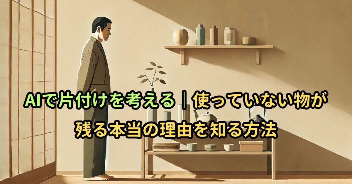 AIで片付けを考える｜使っていない物が残る本当の理由を知る方法