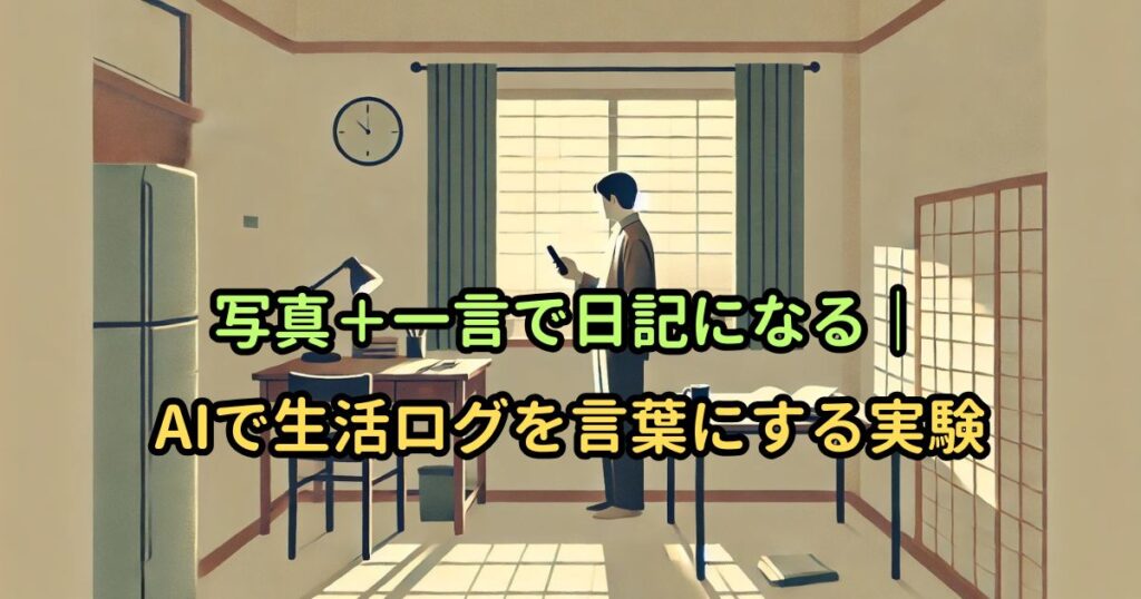 写真＋一言で日記になる｜AIで生活ログを言葉にする実験