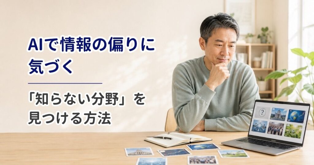 AIで情報の偏りに気づく｜「知らない分野」を見つける方法