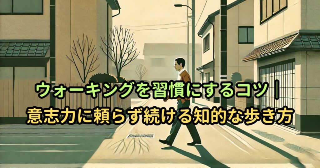 ウォーキングを習慣にするコツ｜意志力に頼らず続ける知的な歩き方