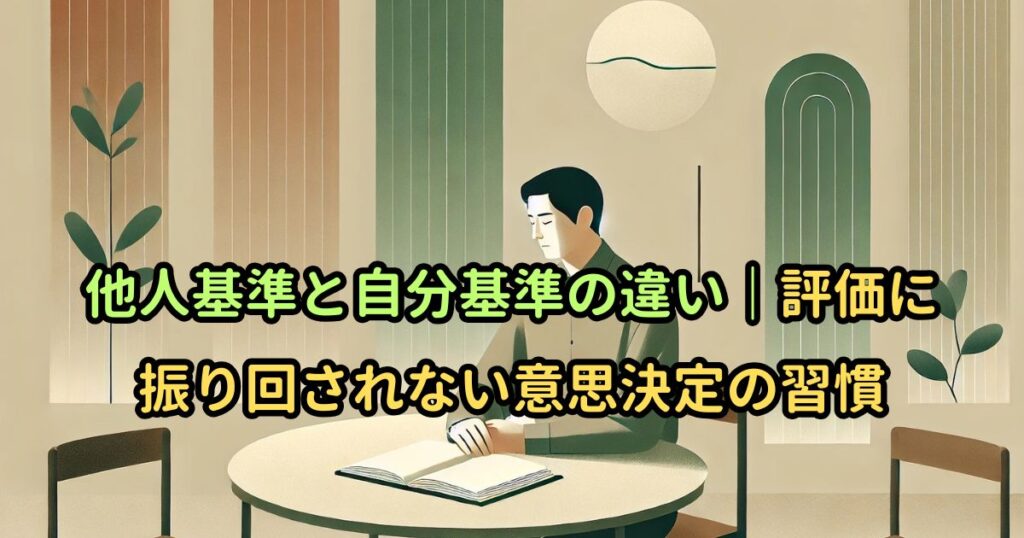 他人基準と自分基準の違い|評価に振り回されない意思決定の習慣