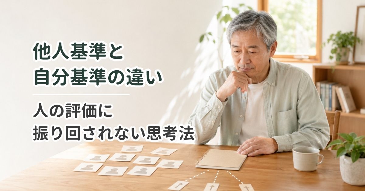 他人基準と自分基準の違い｜人の評価に振り回されない思考法