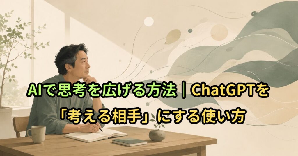 AIで思考を広げる方法｜ChatGPTを「考える相手」にする使い方