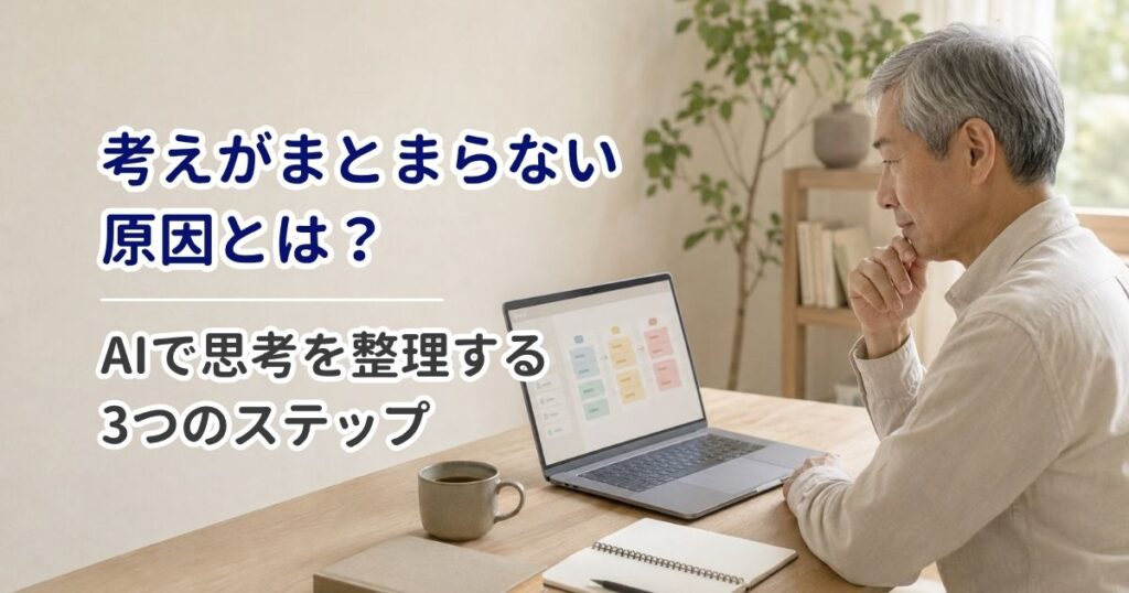 考えがまとまらない原因とは？AIで思考を整理する3つのステップ