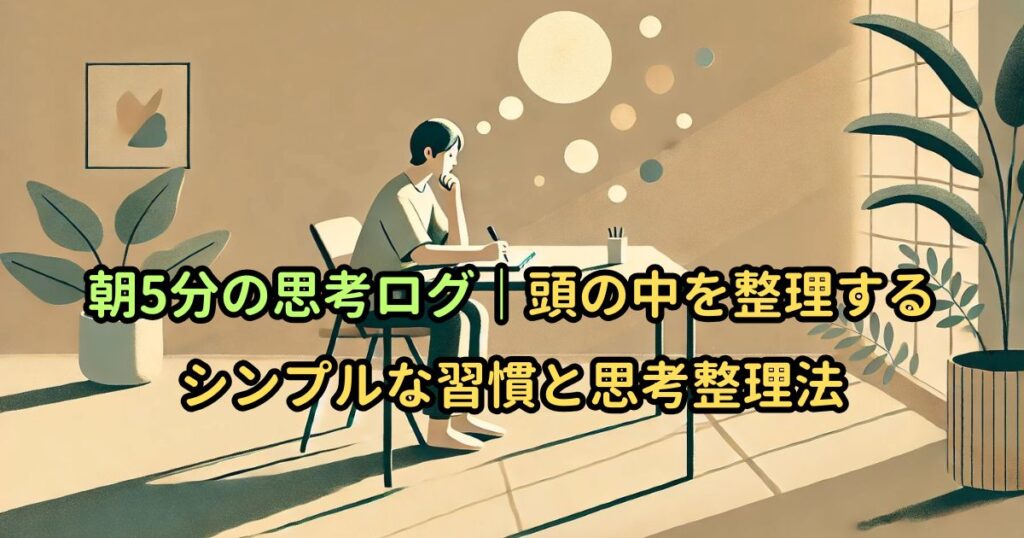 朝5分の思考ログ｜頭の中を整理するシンプルな習慣と思考整理法