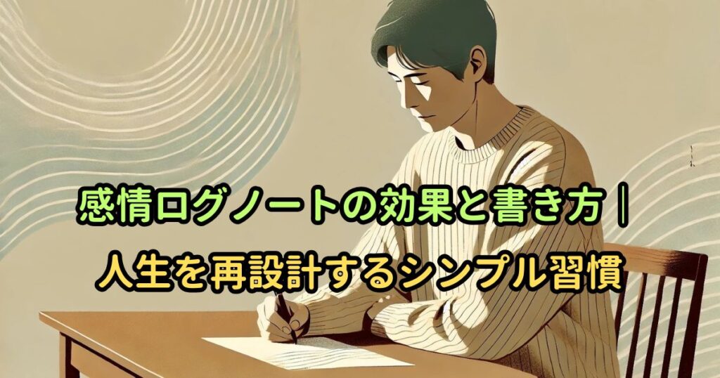 感情ログノートの効果と書き方|人生を再設計するシンプル習慣