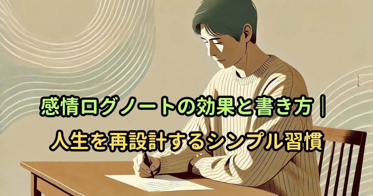 感情ログノートの効果と書き方｜人生を再設計するシンプル習慣