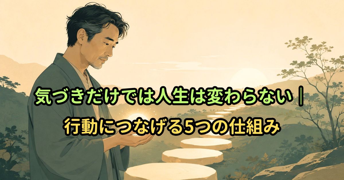 気づきだけでは人生は変わらない|行動につなげる5つの仕組み